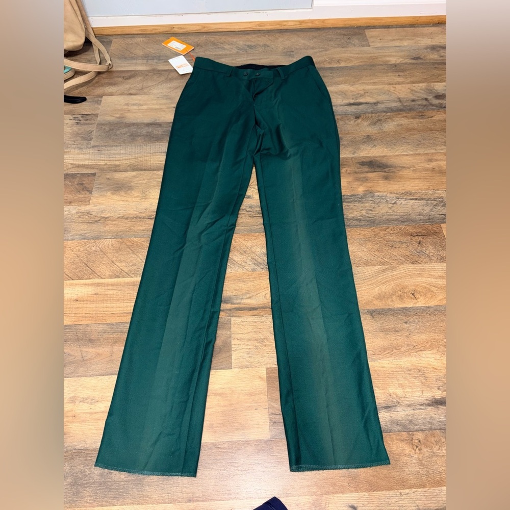 Steven Land Dante Dress Pants Green 30R NWT Slim Fit Formal Suit Trousers